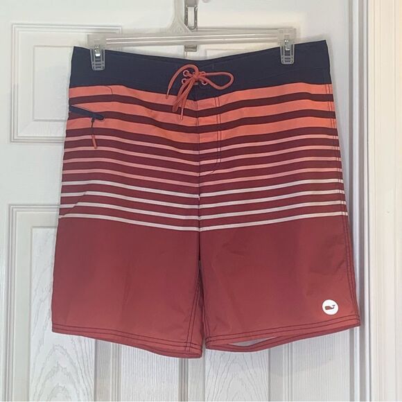 Vineyard Vines Mens Surflodge Board Shorts Striped Size 32 - Picture 1 of 8